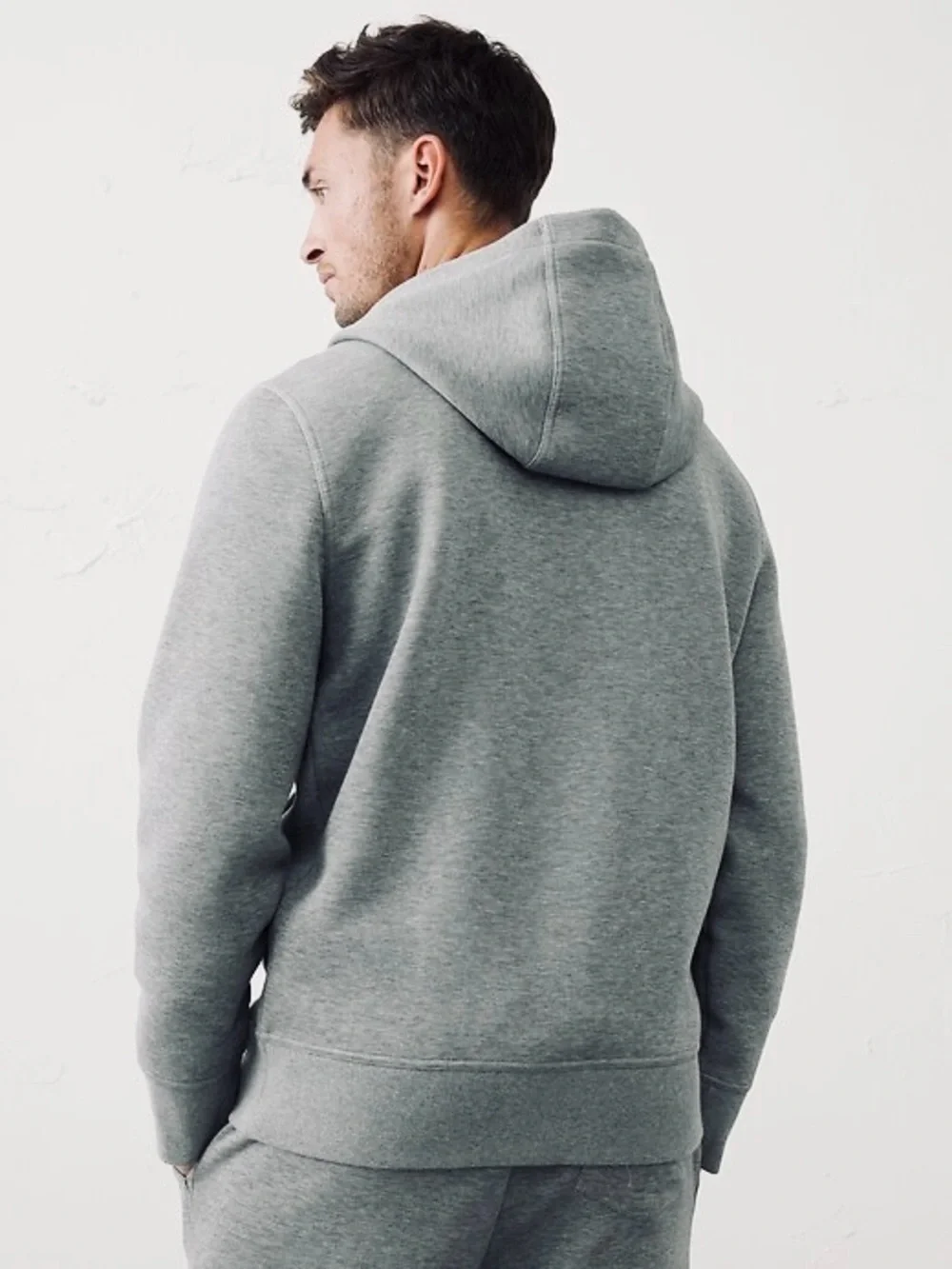 BANANA REPUBLIC Grey Zip Hoodie Sweatshirt w Pockets Jacket Full Zipper Sweater